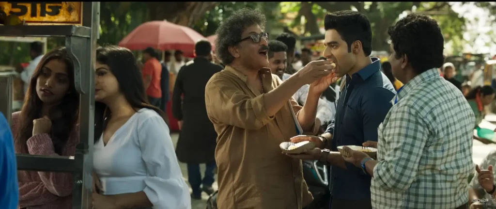 Junior movie scene V. Ravichandran and Kireeti Damaraju
